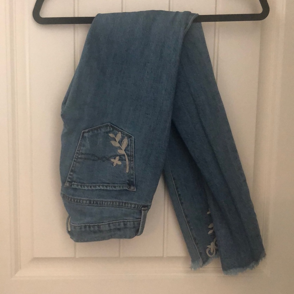 Lucky Brand Embroidered Skinny Jeans